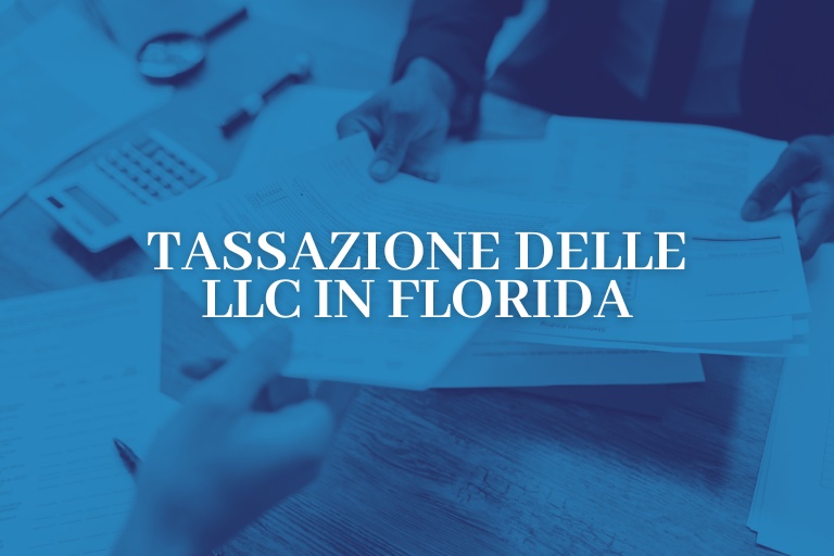 Tassazione delle LLC in Florida su sfondo aziendale, documenti fiscali e preparazione delle imposte.